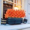 24 Bundles Orange UV-Resistant Artificial Flowers – Silk Faux Plants Bulk Set for Outdoor Porch, Window Box, Planter & Home Spring Summer Decor